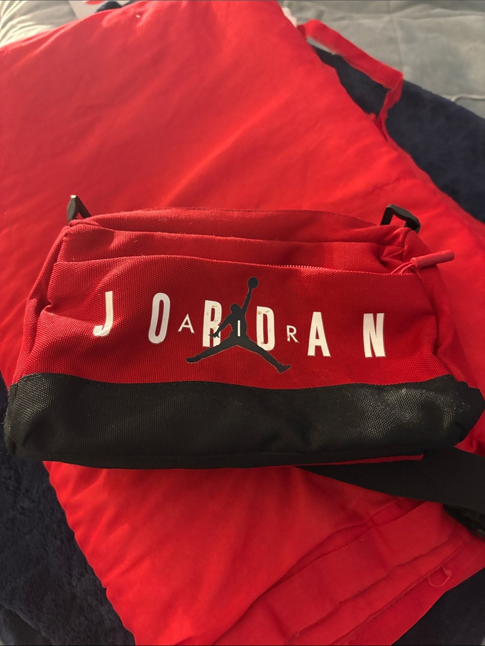 Nike Jordan Red and Black Belt Bag